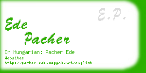 ede pacher business card